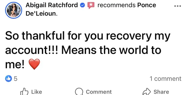 Abigail Ratchford recommendation